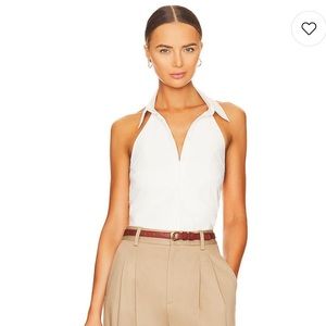 REVOLVE x Sovere Refresh Halter Shirt in Chalk
